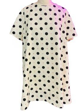 BRITTANY ALLEN Polka Dot Rhinestone Studded Tent Dress Size L NWOT